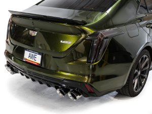 Cadillac CT4-V Blackwing Performance Exhaust - AWE Tuning - SwitchPath, Cat Back - Chrome Silver - `21-`27